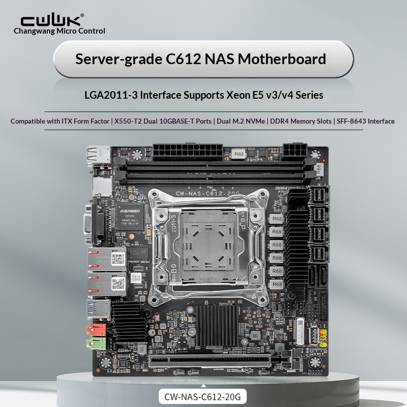 Scheda Madre C612 LGA 2011-3 X - Nas Motherboard 8 Sata Mini Itx recensione e prezzo